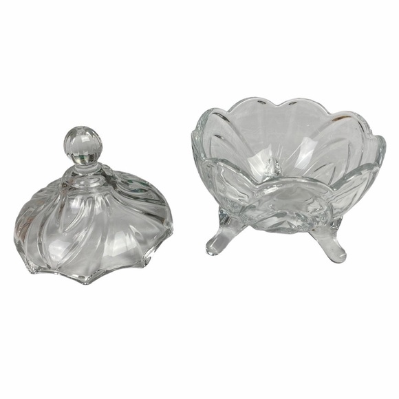 Stephanie 2 Piece Glass Candy Dish 3.5 Inches NEW - Picture 2 of 6